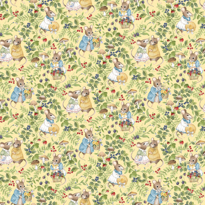 Scenic Mice - Yellow Multi - Country Mouse - DP29006-52