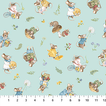Toss Mice - Blue Multi - Country Mouse - DP29007-42