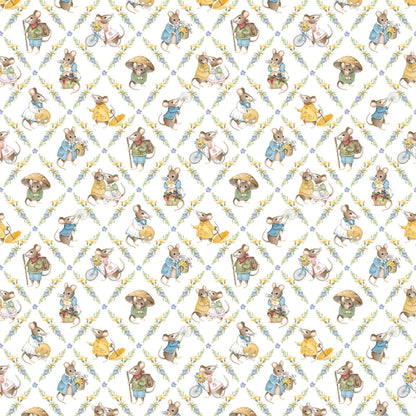 Diamond Grid - White Multi - Country Mouse - DP29008-10