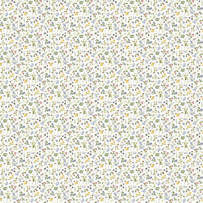 Small Floral Toss - White Multi - Country Mouse - DP29010-10