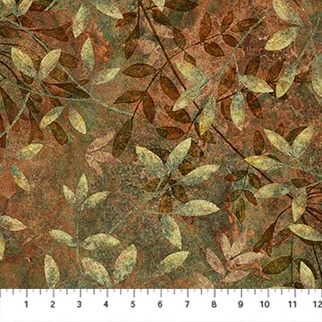 Organics Stonehenge - Leaves Dk Rust Multi - DP29307-38