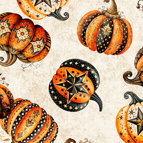 Decorative Pumpkin Toss - Cream - Jeepers Creepers - 2600 31010 E