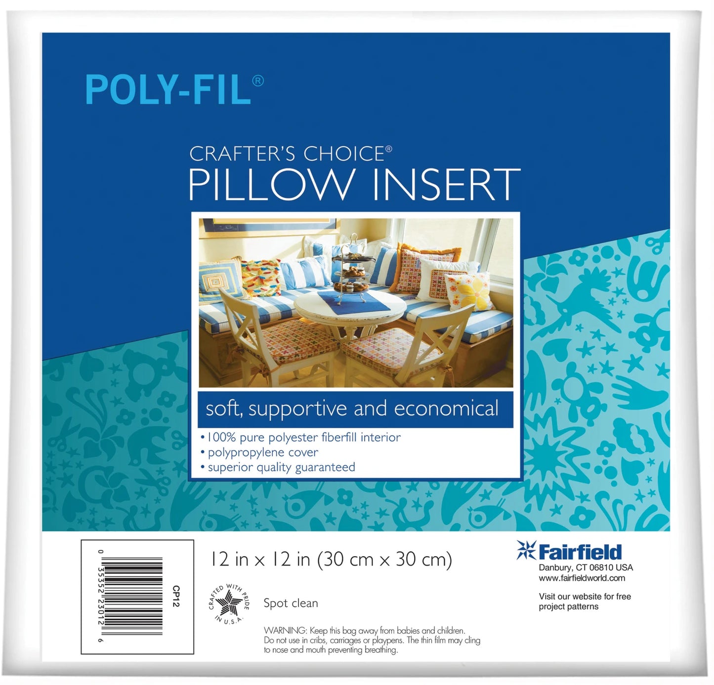Pillow Form Insert - 12 x 12"