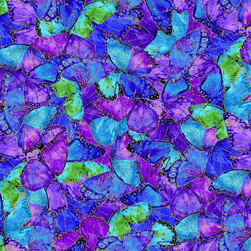 Evening Glow - Packed Wings Metallic Multi - FLORA-CM4103  MULTI