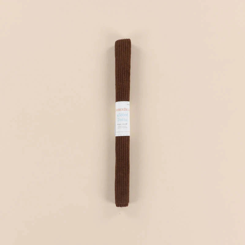 Brown Ribbed Fabric
