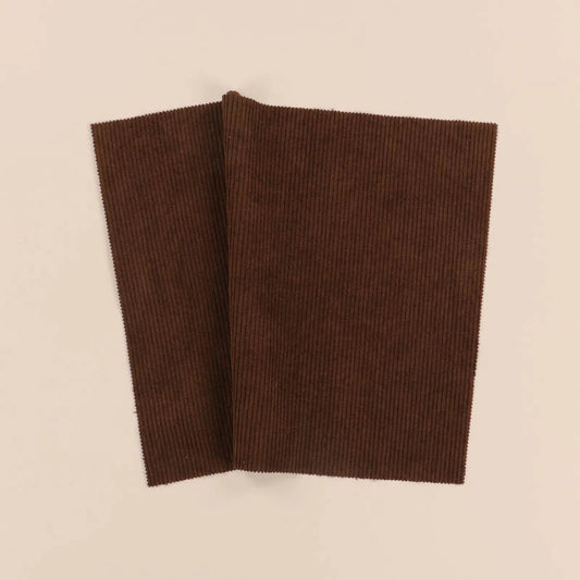 Brown Ribbed Fabric