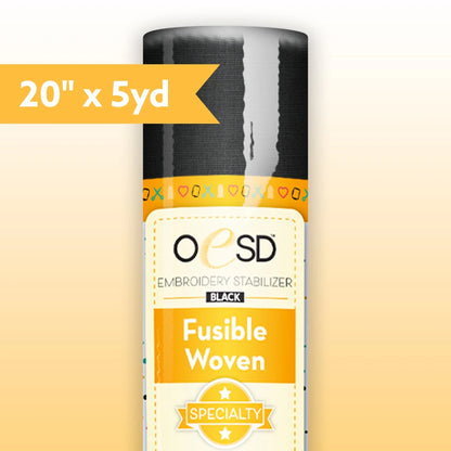 Fusible Woven Black 20" x 5yd - HBFW-20B