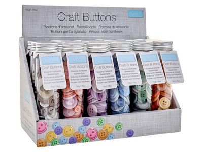 Craft Buttons - Pastels
