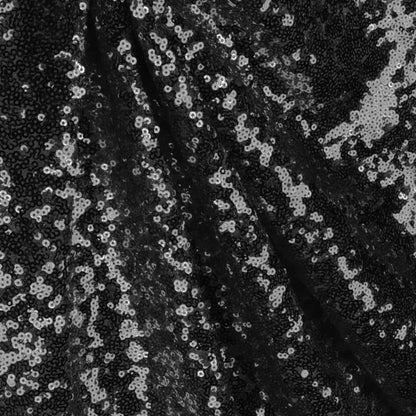 Black Sequin Fabric - 1 Yard Cut