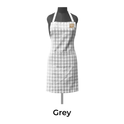 Buffalo Plaid Woven Aprons with Pocket
