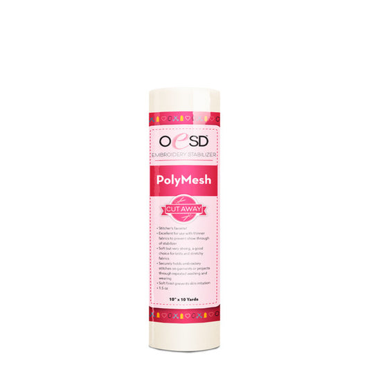 Polymesh CutAway - White 10" x 10 yds