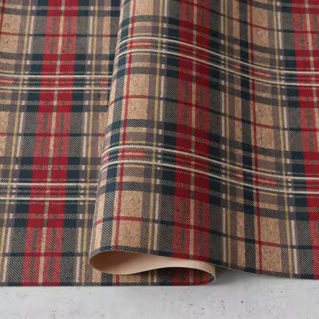 Fireside Plaid Cork 1/2 Yard Cut