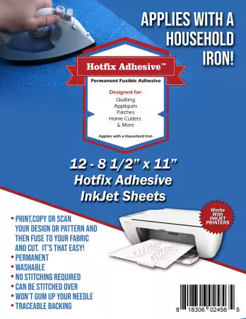 Hotfix Adhesive Inkjet Sheets - 8 1/2" x 11"