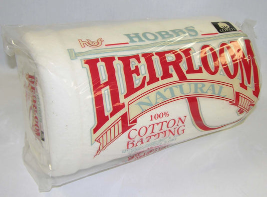 Heirloom Unbleached Cotton Batting - 120" x 120"