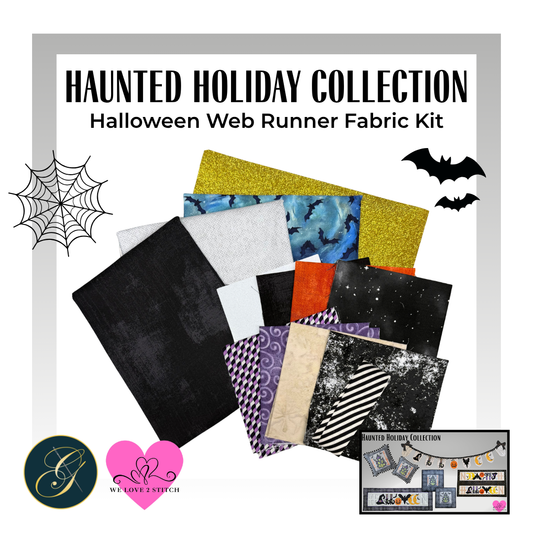 Halloween Web Runner Fabric Kit - Haunted Holiday Collection