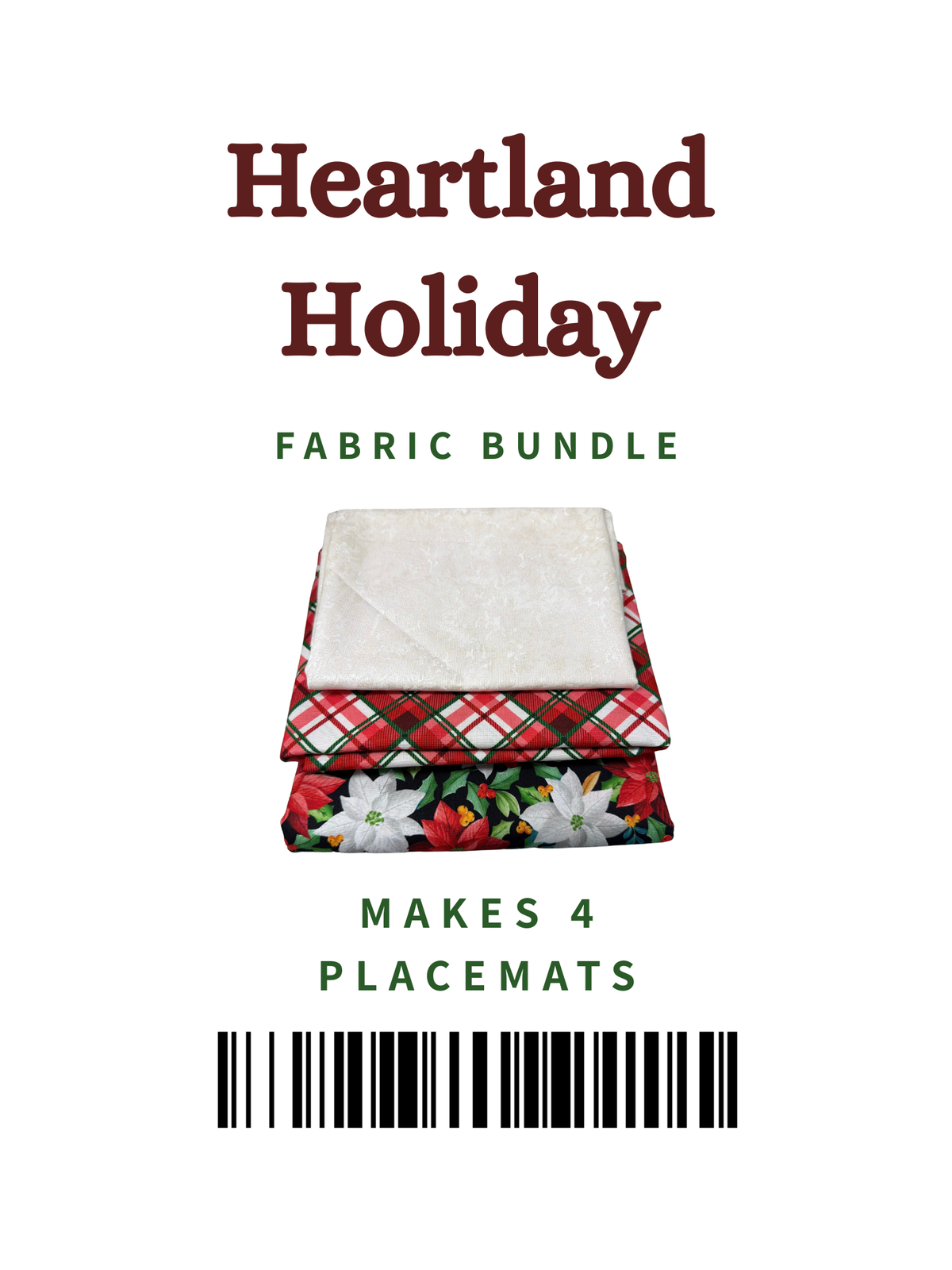 Heartland Holiday -  Easy Placemats (Set of 4) - Fabric Kit - (IQ Designer/My Design Center)