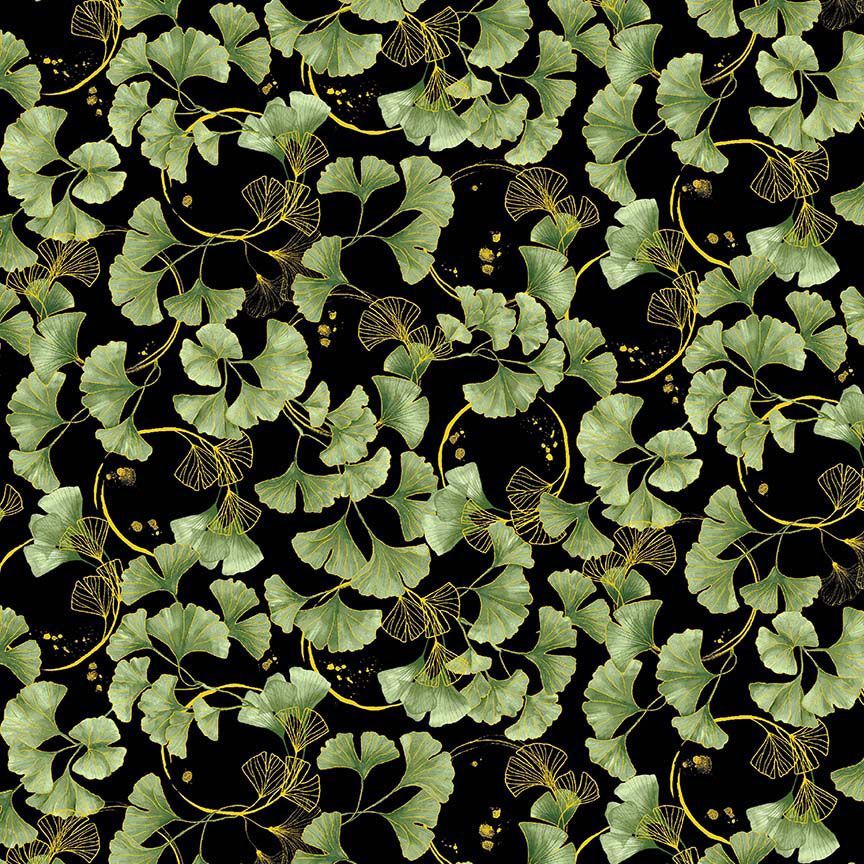 Imperial Bloom - Ginkgo Leaves Metallic - IMPERIAL-CM4379  GINKGO
