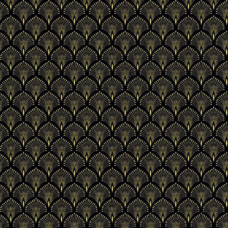 Imperial Bloom - Asian Metalloc Scallops - IMPERIAL-CM4380  BLACK