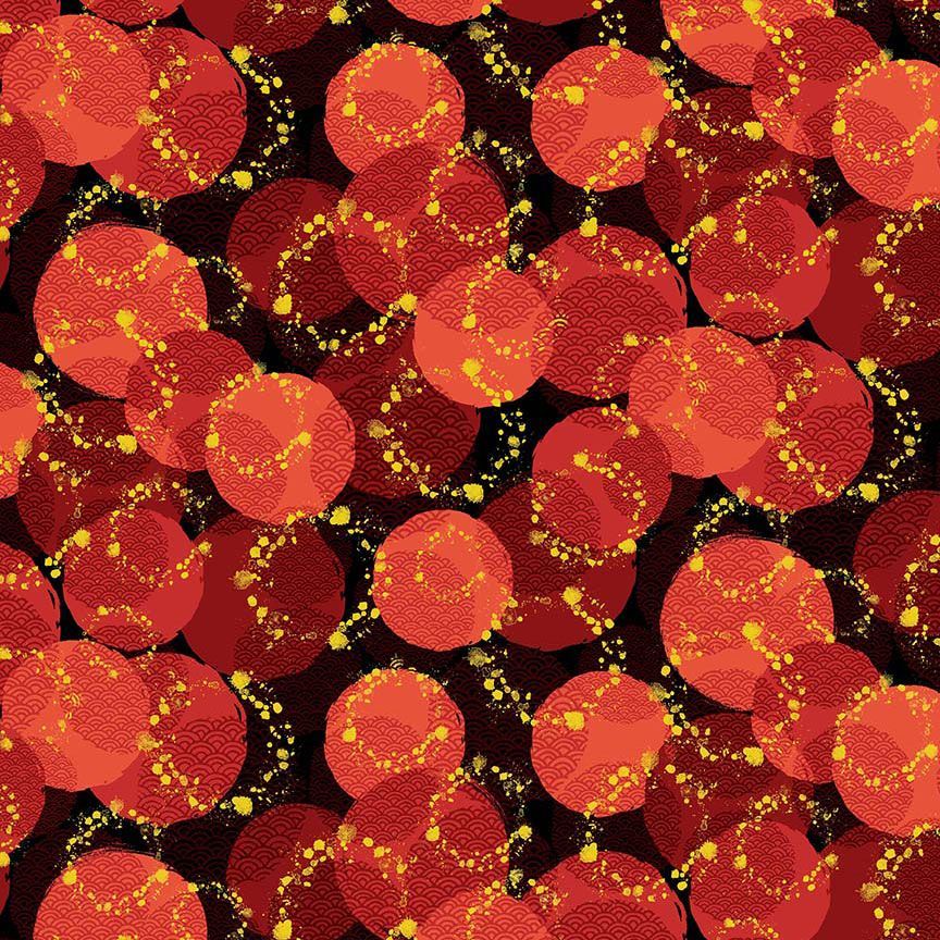 Imperial Bloom - Asian Medallion Metallic - IMPERIAL-CM4382  RED