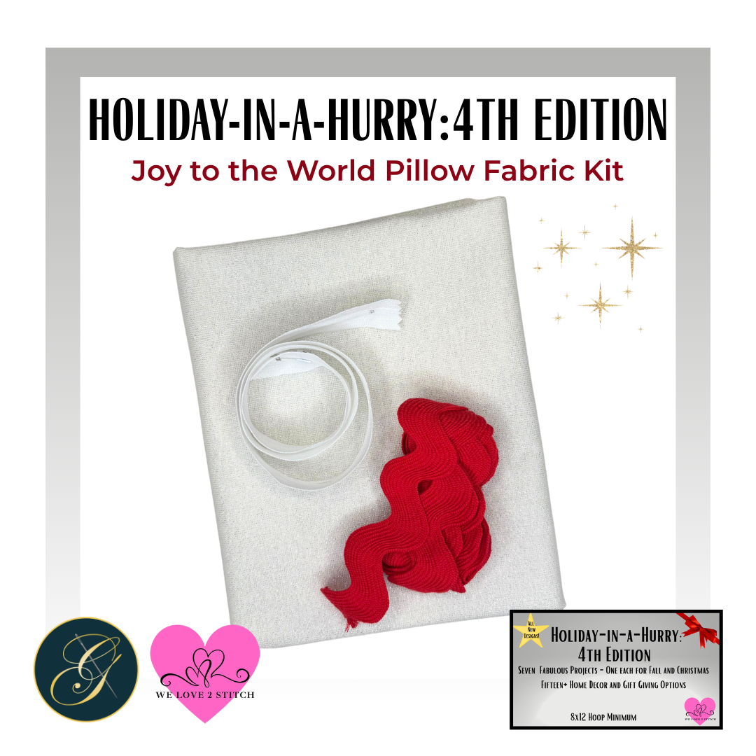 Joy to the World Pillow Fabric Kit - Holiday-in-a-Hurry: 4th Edition