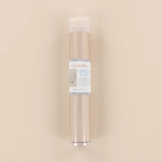 Rose Gold Pebbled Leather