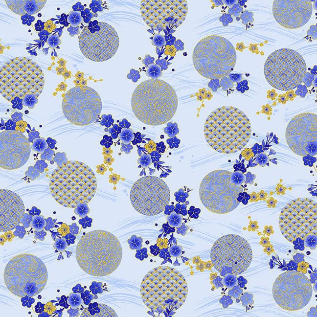 Moonlight - Asian Blossom Geometric - LOTUS-CM3987 DOVE