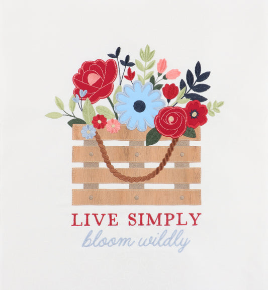 Country Blooms Applique Large-Scale Design
