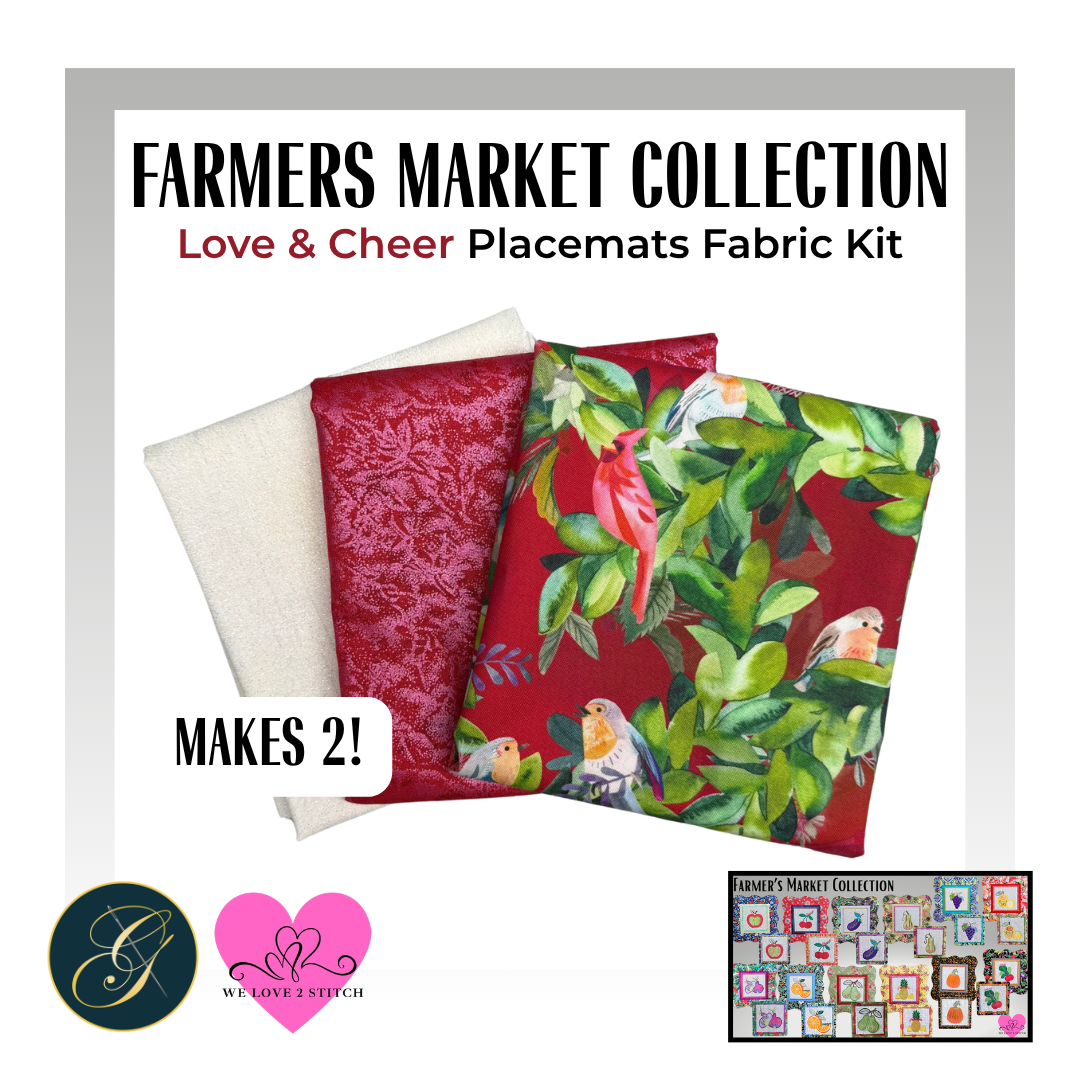 Love & Cheer Farmers Market Placemats Fabric Kit