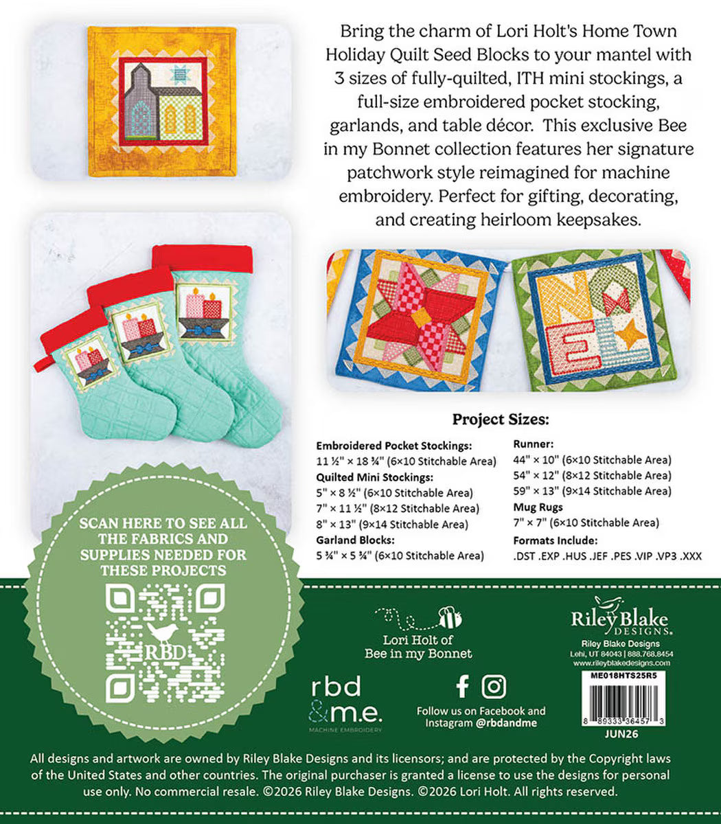 [Pre-Order] Home Town Holiday Stockings & Small Projects