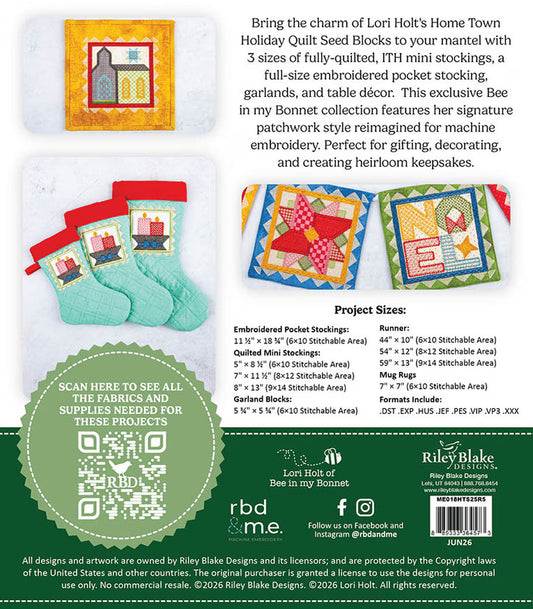 [Pre-Order] Home Town Holiday Stockings & Small Projects