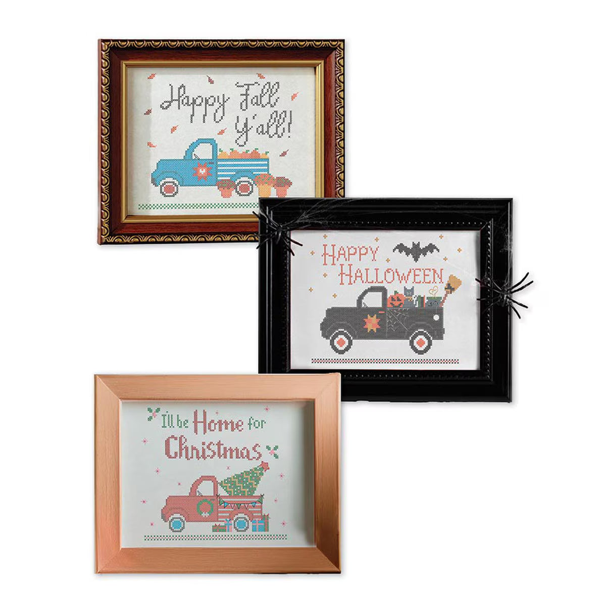 Vintage Holiday Trucks Volume 1 - Machine Embroidery - USB