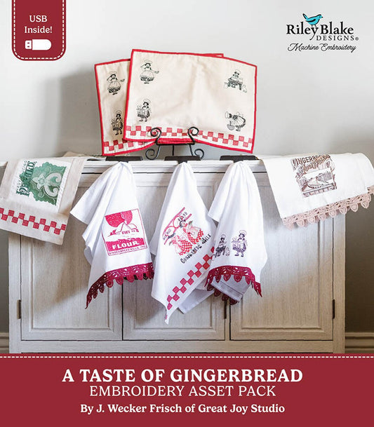 A Taste of Gingerbread - Embroidery Asset Pack