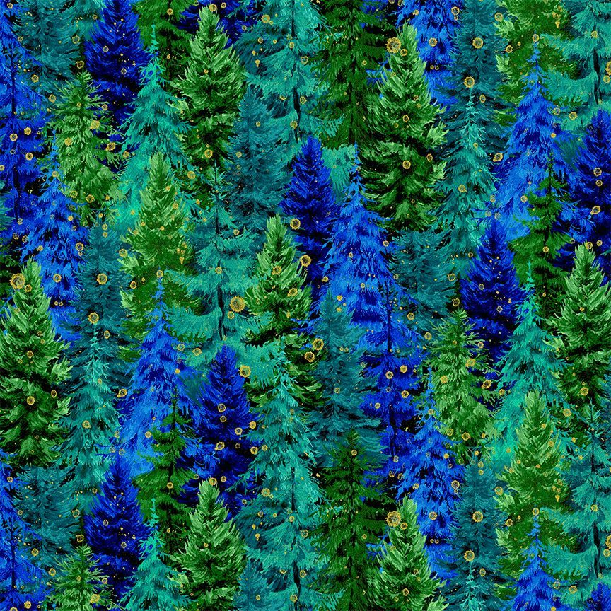 Endless Sky - Night Evergreen Merallic - NATURE-CM4392  EVERGREEN