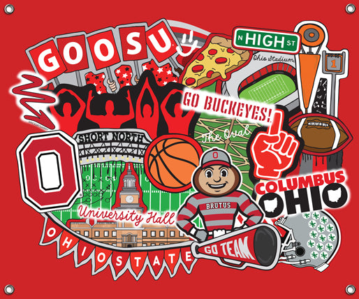 Doodle Spirit Banner - NCAA-Ohio State