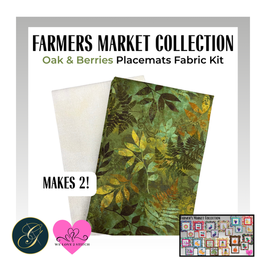 Oak & Berries Farmers Market Placemats Fabric Kit