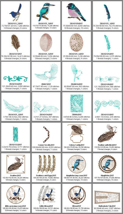 Birds of a Feather - Embroidery Designs