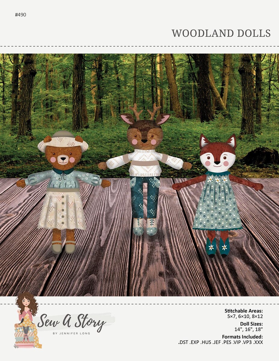 Woodland Dolls Machine Embroidery