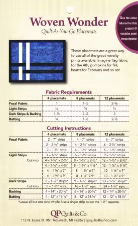 Woven Wonder - Quilt-As-You-Go Placemats