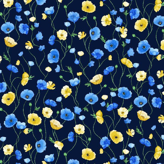 Poppy Serenade - Poppies on Vines Night - POPPY-CD4166  NIGHT