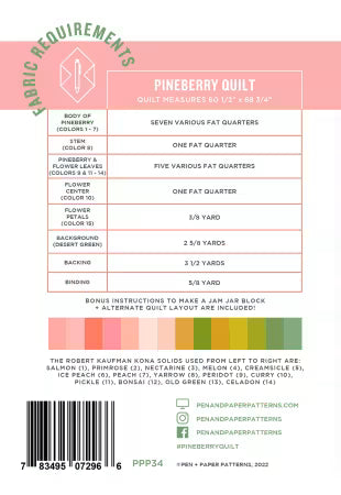 Pineberry Quilt - Pattern