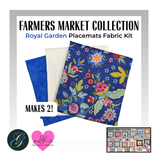 Royal Garden Farmers Market Placemats Fabric Kit