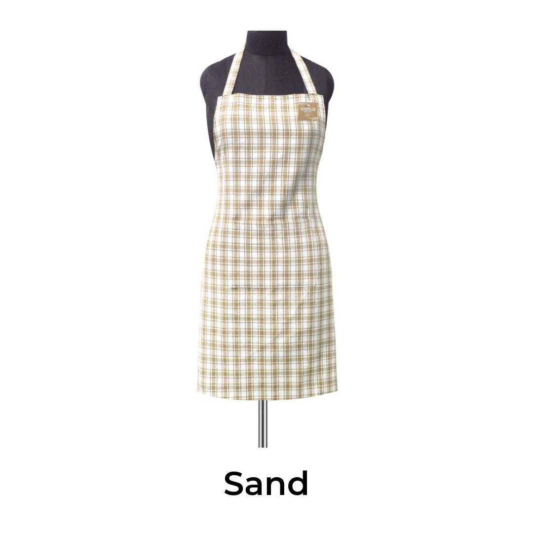 Buffalo Plaid Woven Aprons with Pocket