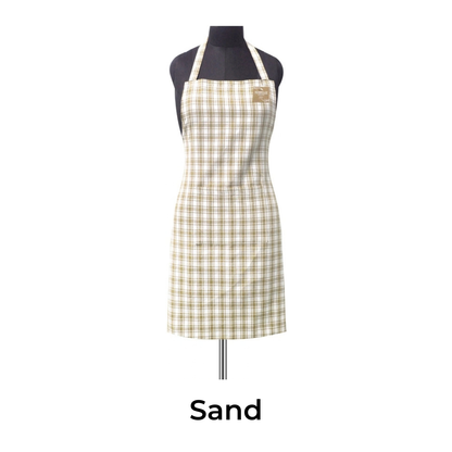Buffalo Plaid Woven Aprons with Pocket