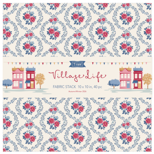 Village Life - Fabric Stack 10-in Squares - 40 pcs
