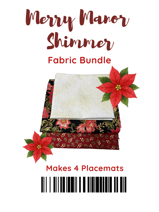Merry Manor Shimmer - Easy Placemats (Set of 4) - Fabric Kit - (IQ Designer/My Design Center)
