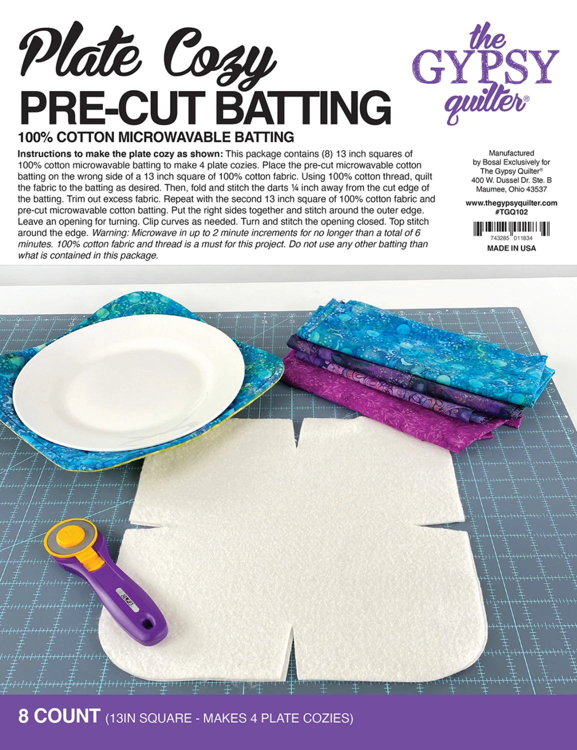 Plate Cozy Pre-Cut Batting