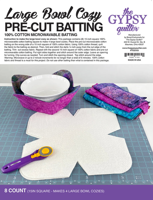 Large Bowl Cozy Pre-Cut Batting