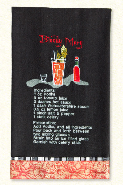 [PRE-ORDER] Cocktail Recipe Towels Embroidery Collection