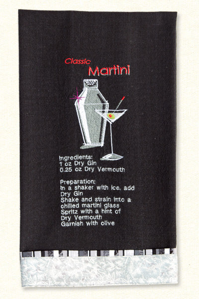 [PRE-ORDER] Cocktail Recipe Towels Embroidery Collection