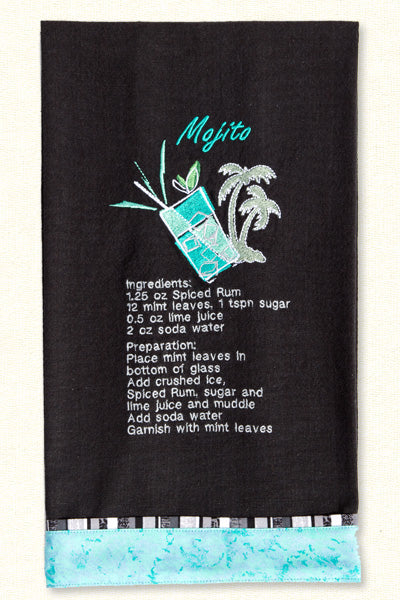[PRE-ORDER] Cocktail Recipe Towels Embroidery Collection